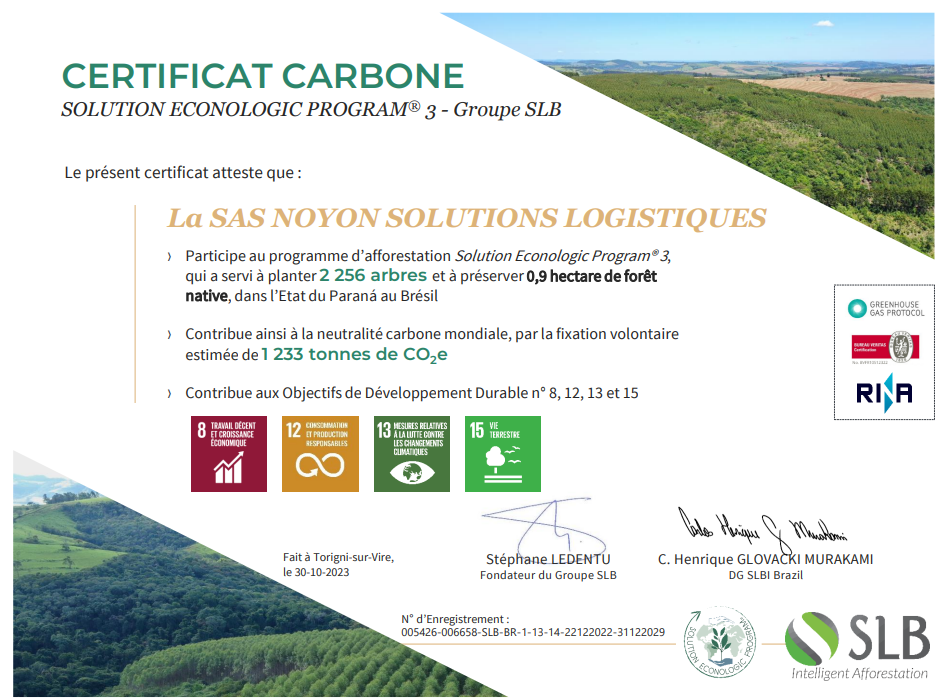 Lire la suite à propos de l’article Adhésion au Econologic Program : des arbres pour capter les émissions de CO2