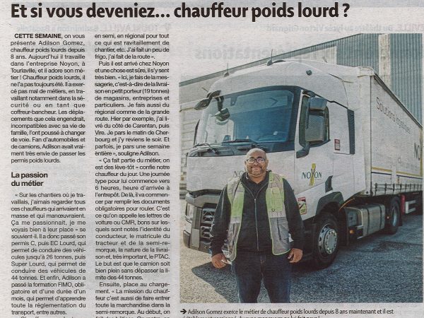 NOYON Route Article La Presse de la Manche 20 mai 2023 v2